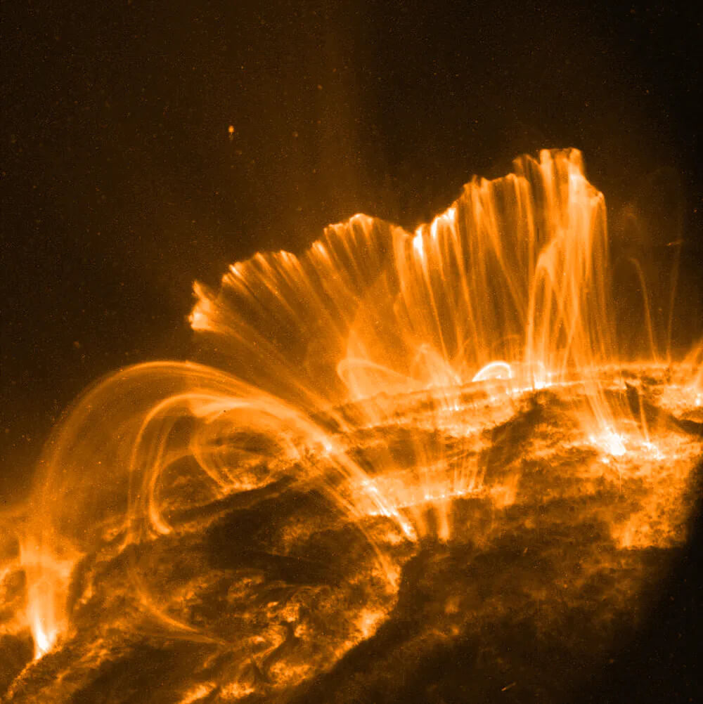 Solar flares eject a lot of radiation