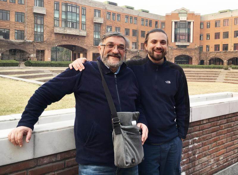 Adam Martinac (right) with father Boris